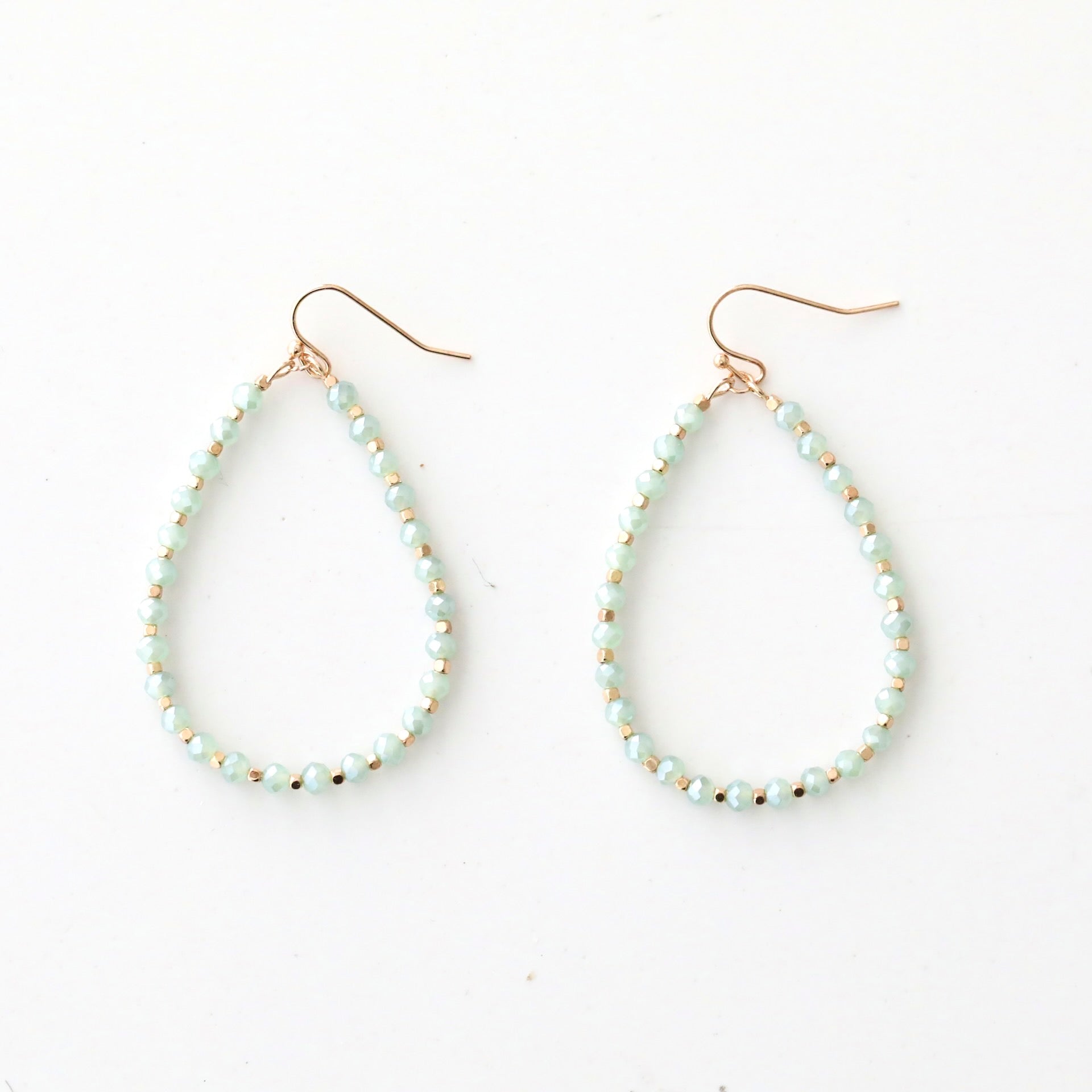 Beaded Teardrop Shaped Earrings