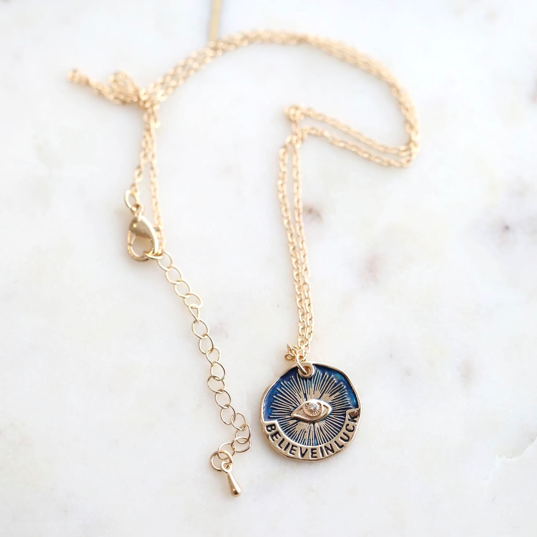 Evil Eye Necklace by Mrs V – 18K Gold Plated Protective Jewellery