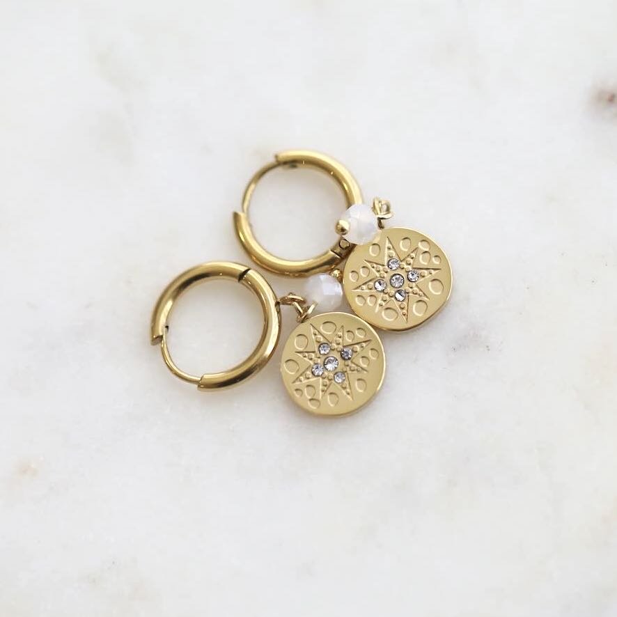 Pearl & Gold Drop Earrings by Mrs V – Elegant 18K Gold Plated Jewellery