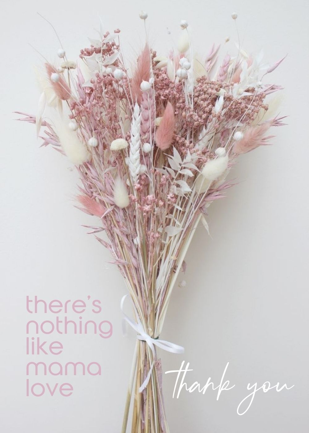 Mama Love Flower Greeting Card by Mrs V – Tender and Floral Design