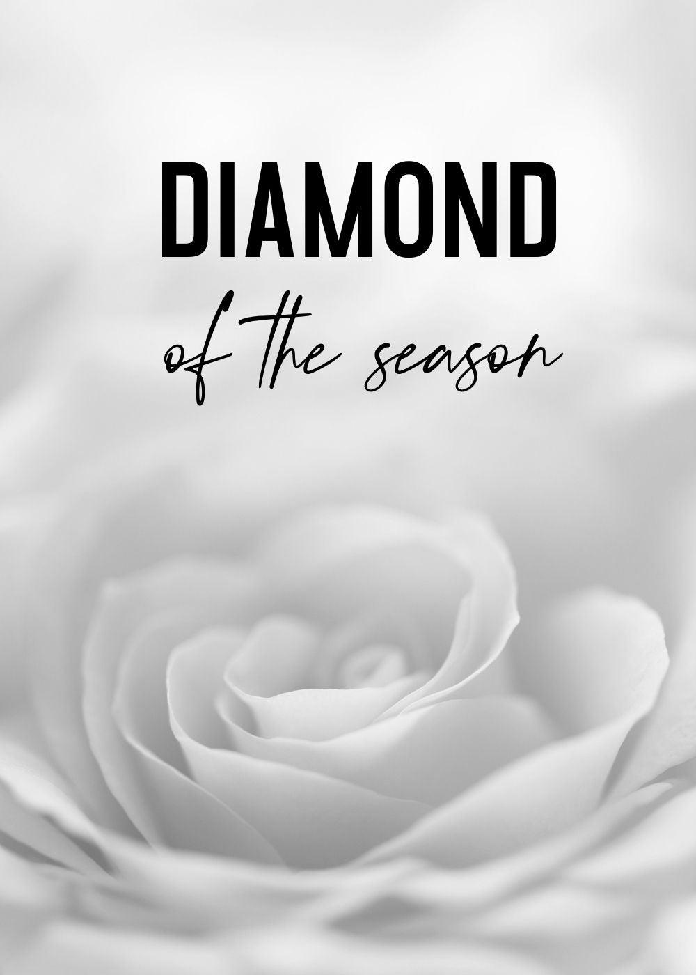 Diamond of Season Flower Greeting Card by Mrs V – Elegant and Sparkling