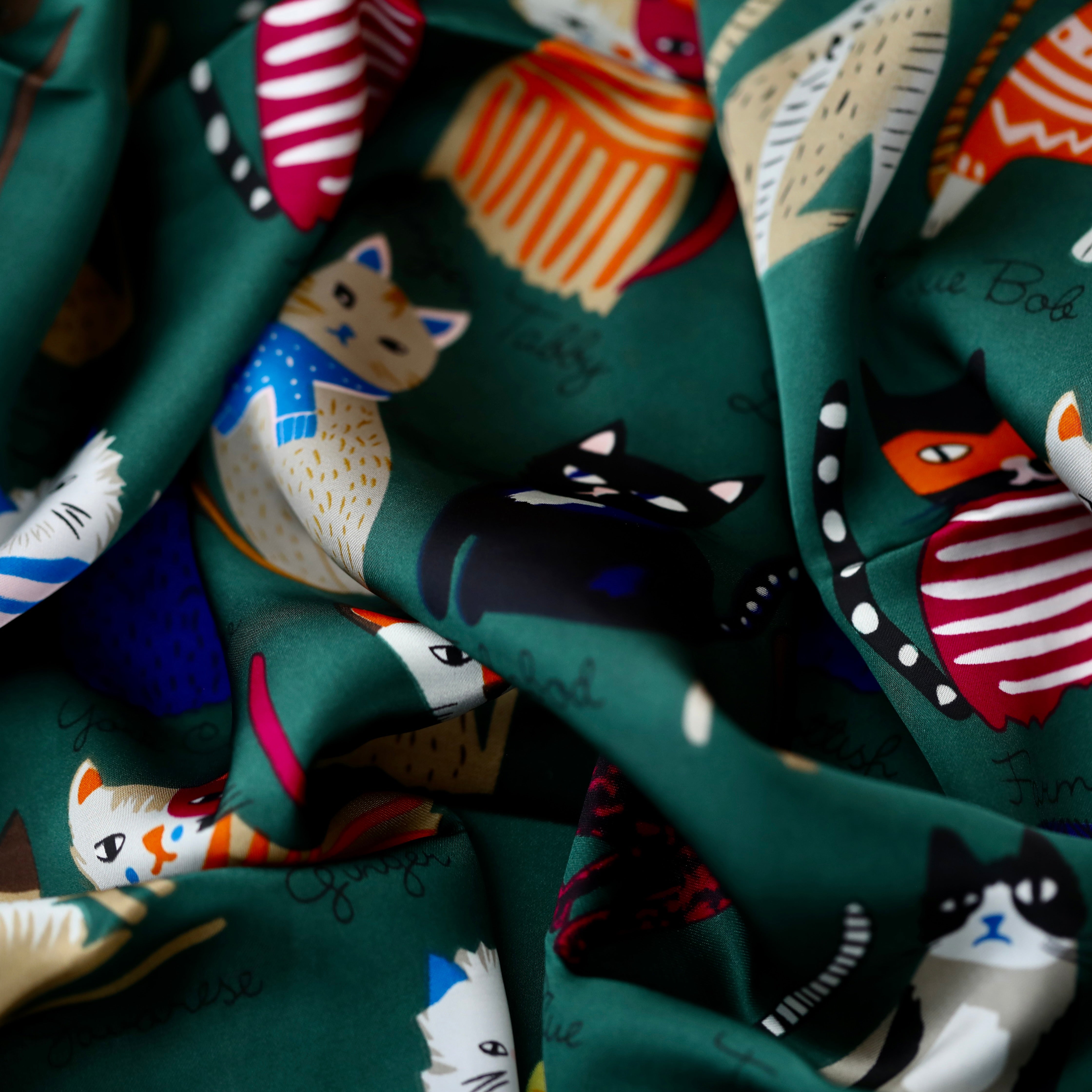 Cat Lady - Satin Scarfs