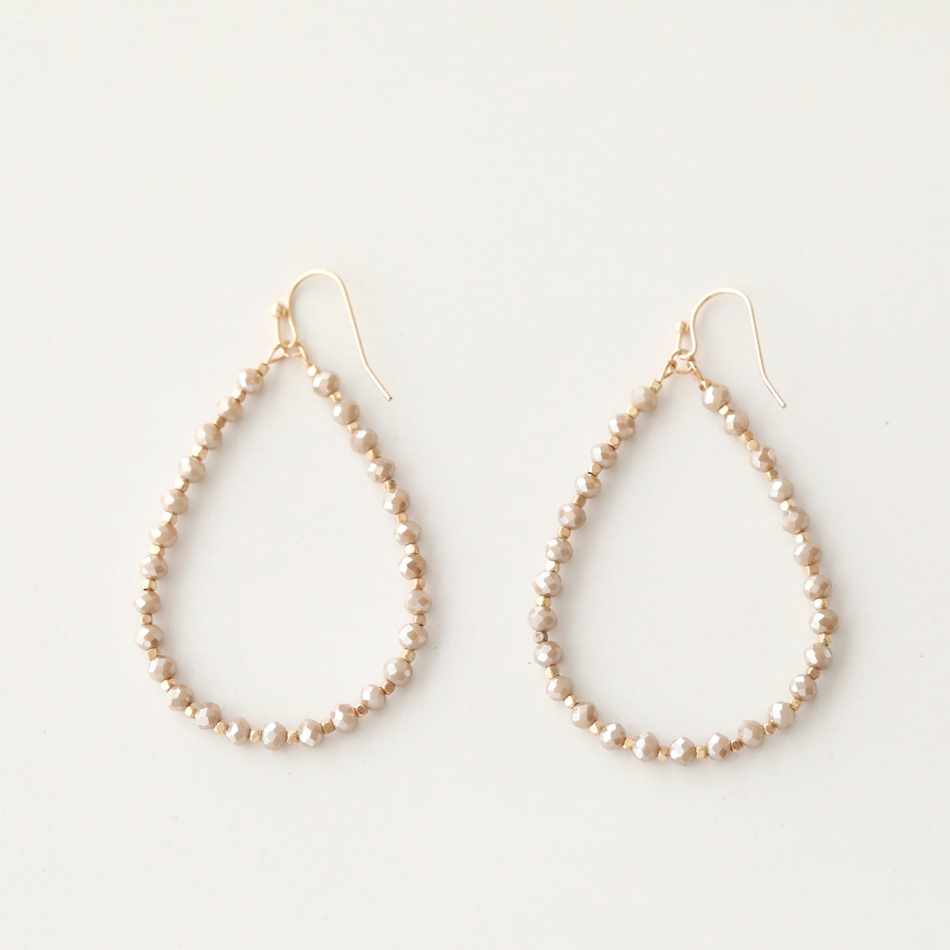 Beaded Teardrop Shaped Earrings