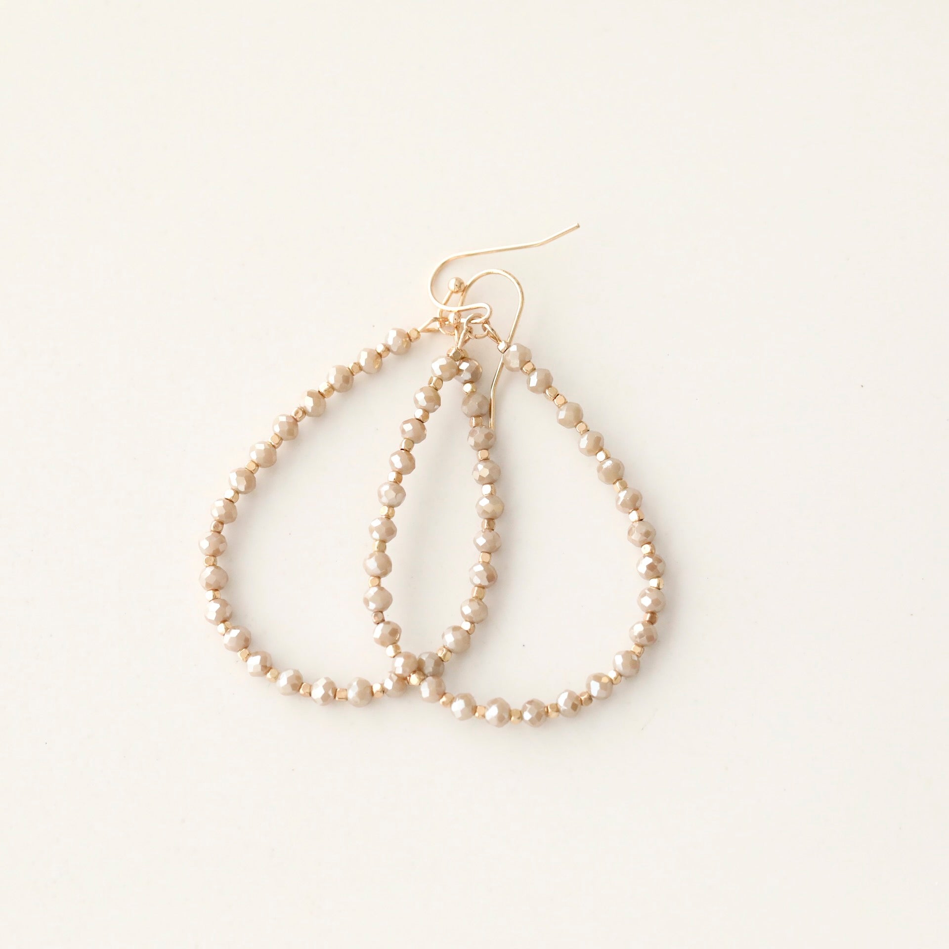 Beaded Teardrop Shaped Earrings