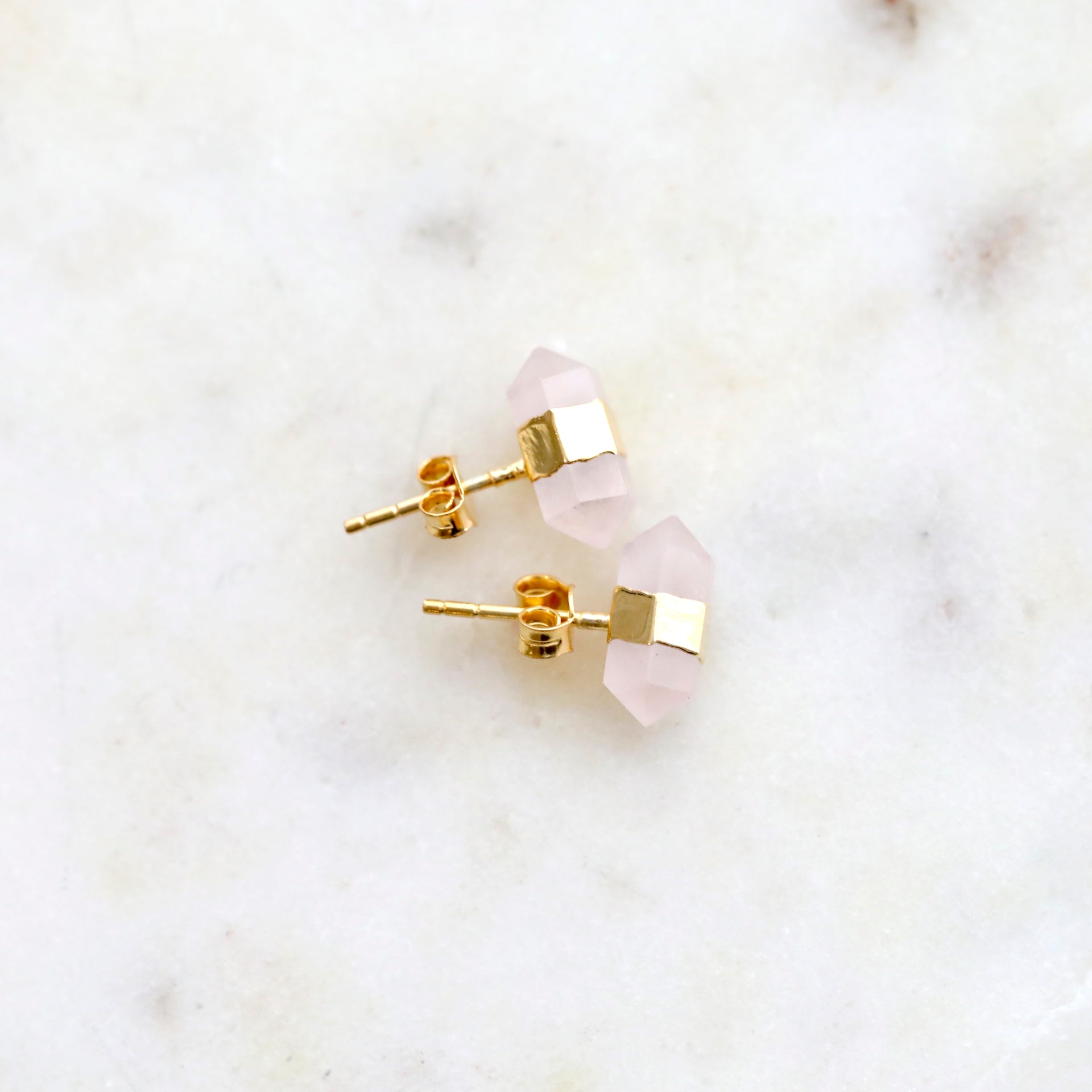 Crystal Quartz Stud Earrings