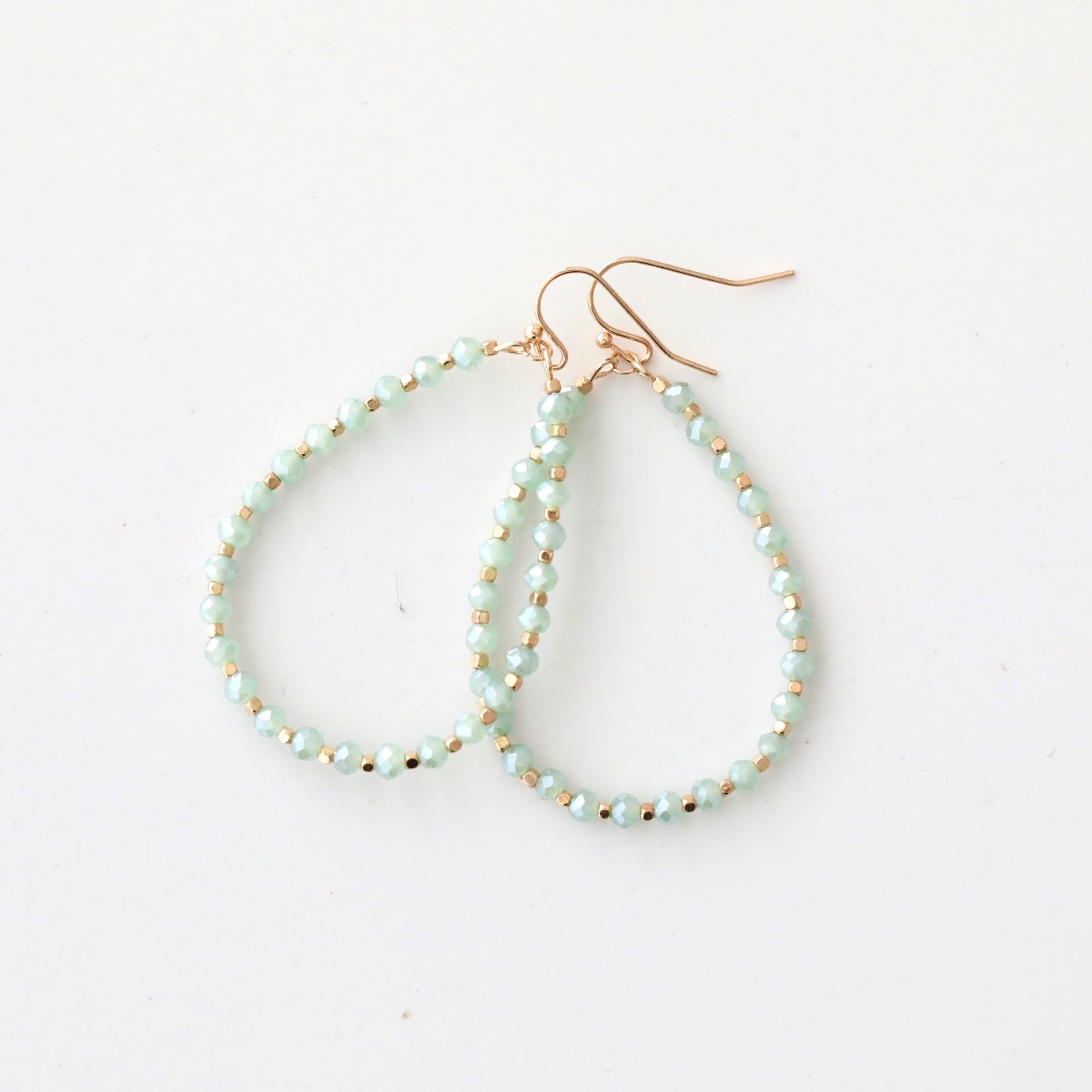 Beaded Teardrop Shaped Earrings
