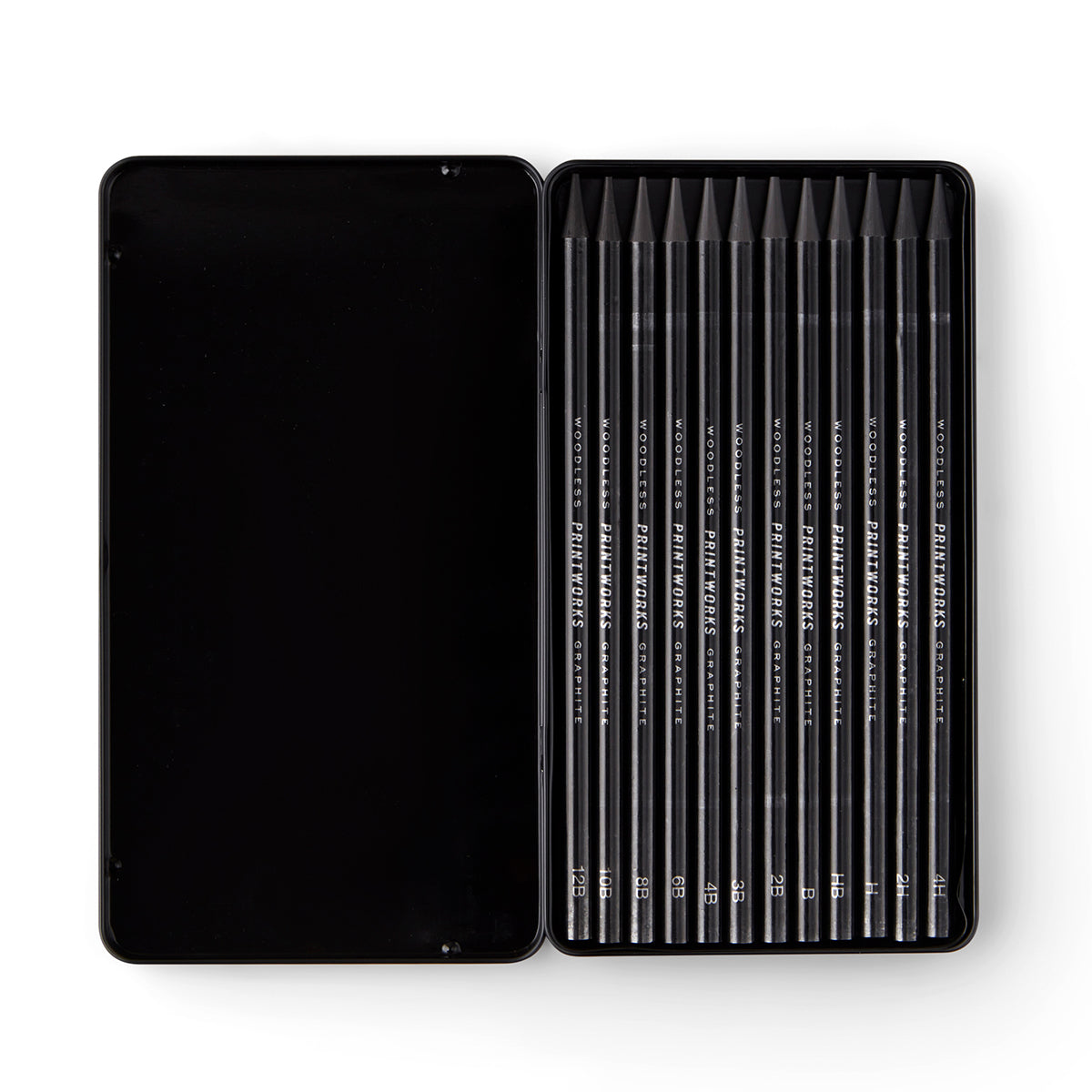 Graphite Black Pencil Set by Mrs V – 12 High-Quality Woodless Pencils