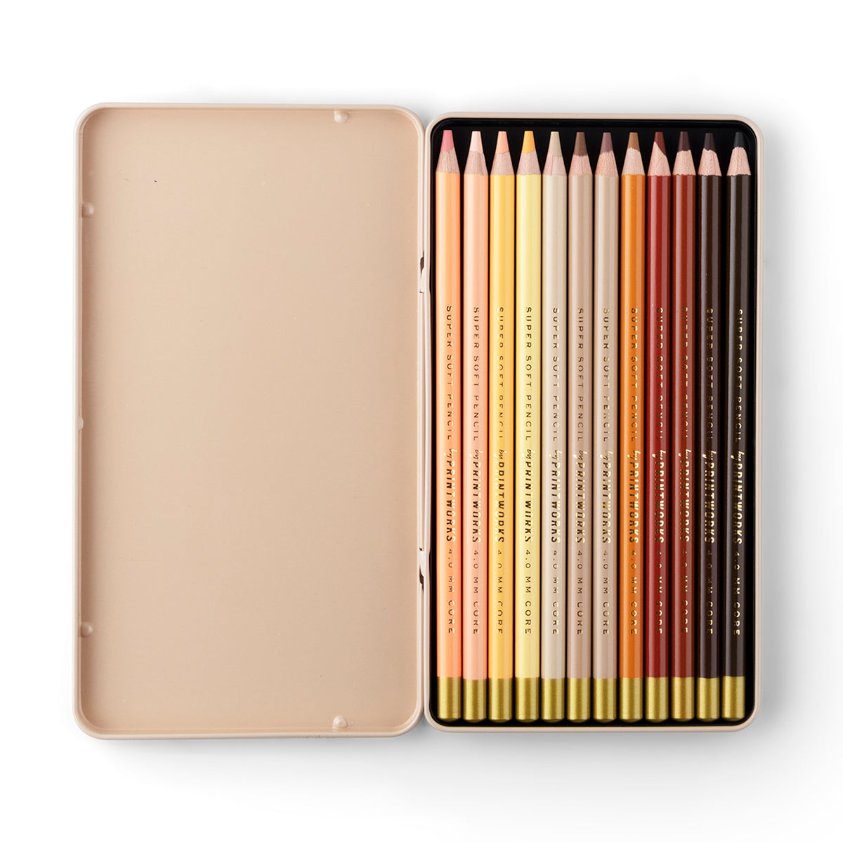 Skin Tone Coloured Pencil Set by Mrs V – 12 Super Soft Pencils for Perfect Portraits