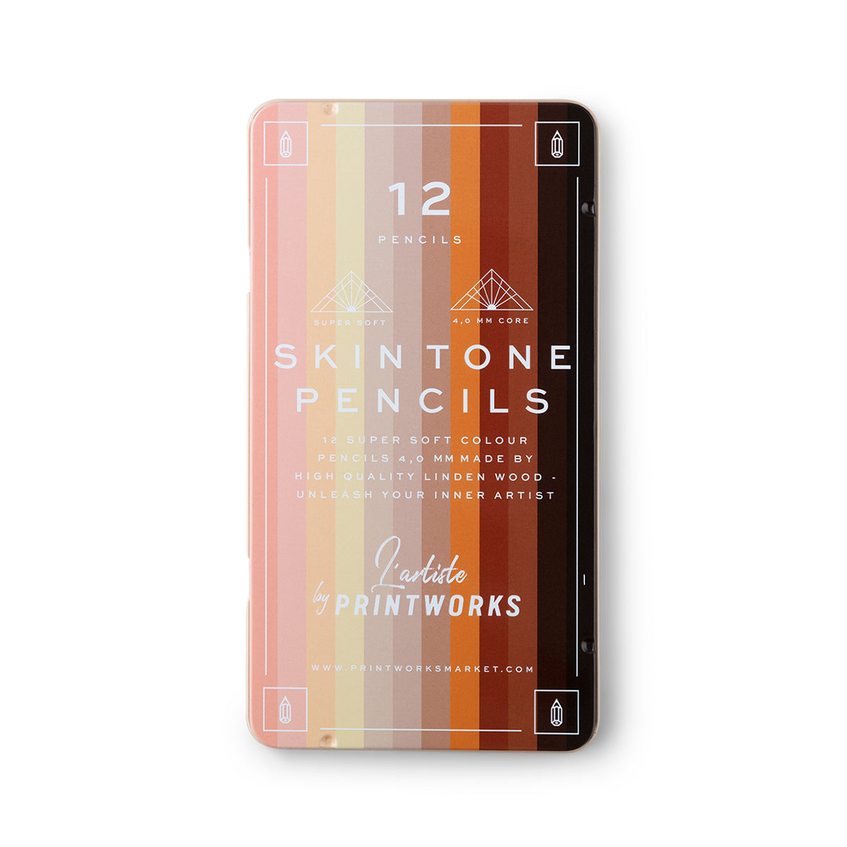 High-Quality Linden Wood Skin Tone Pencils for Realistic Portrait Drawings