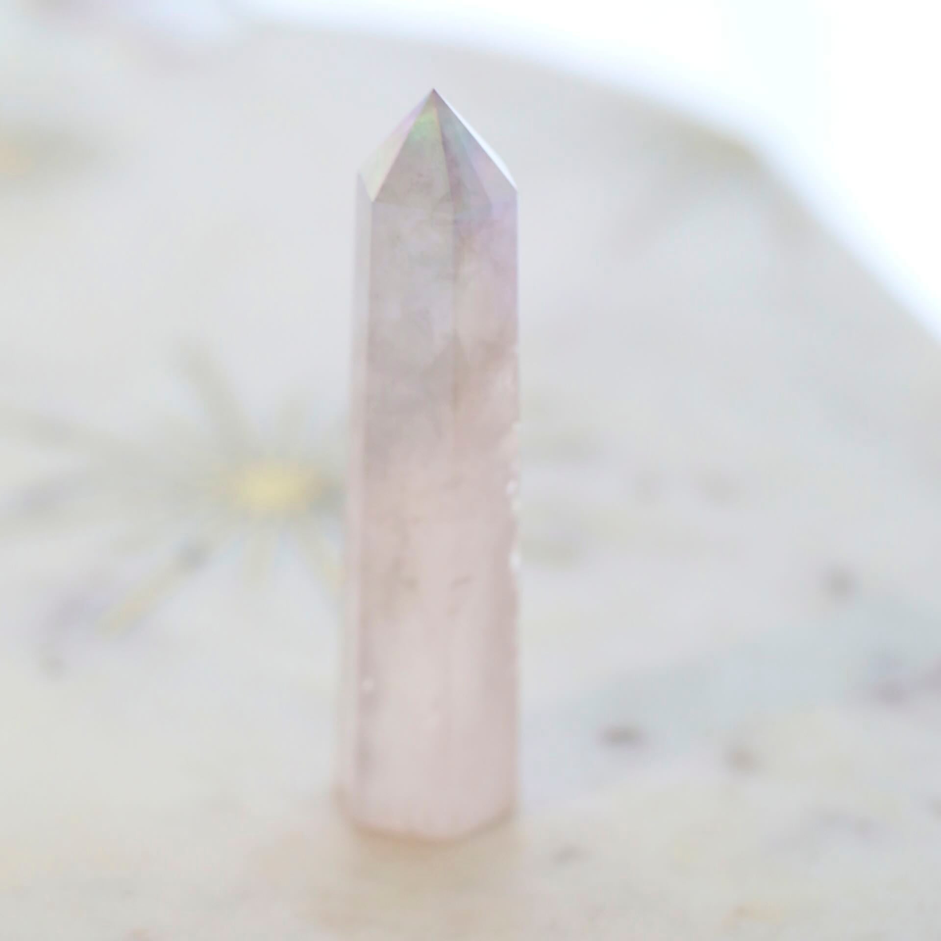 Itemized Selection of Angel Aura Rose Quartz Towers by Mrs V