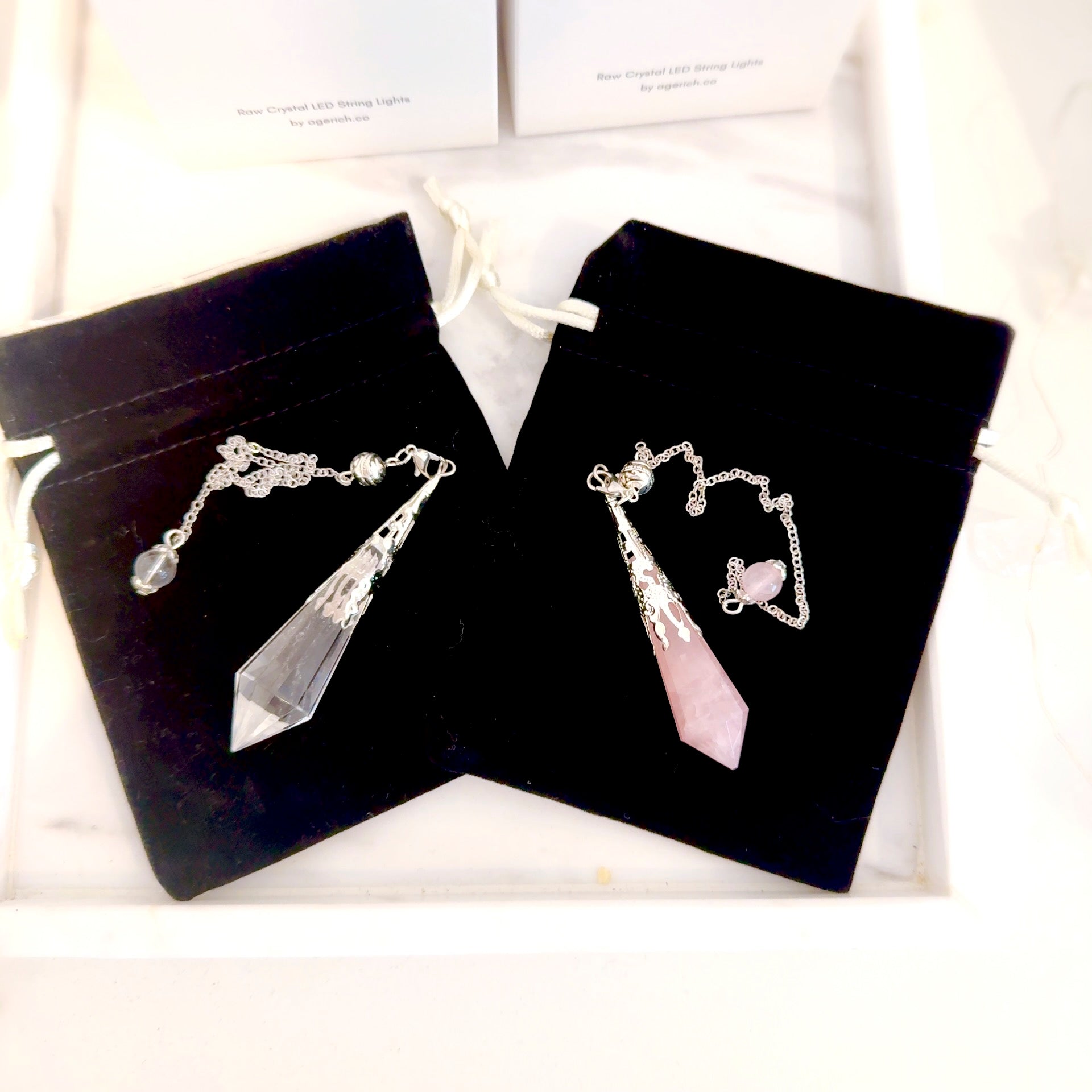 Rose Quartz Vogel Pendulum for Healing and Divination – Ideal Spiritual Tool