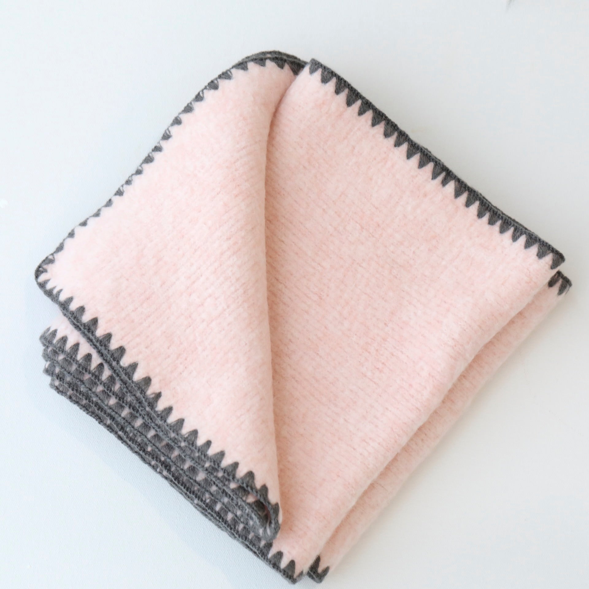 Pink Stitch Wool Blend Scarf