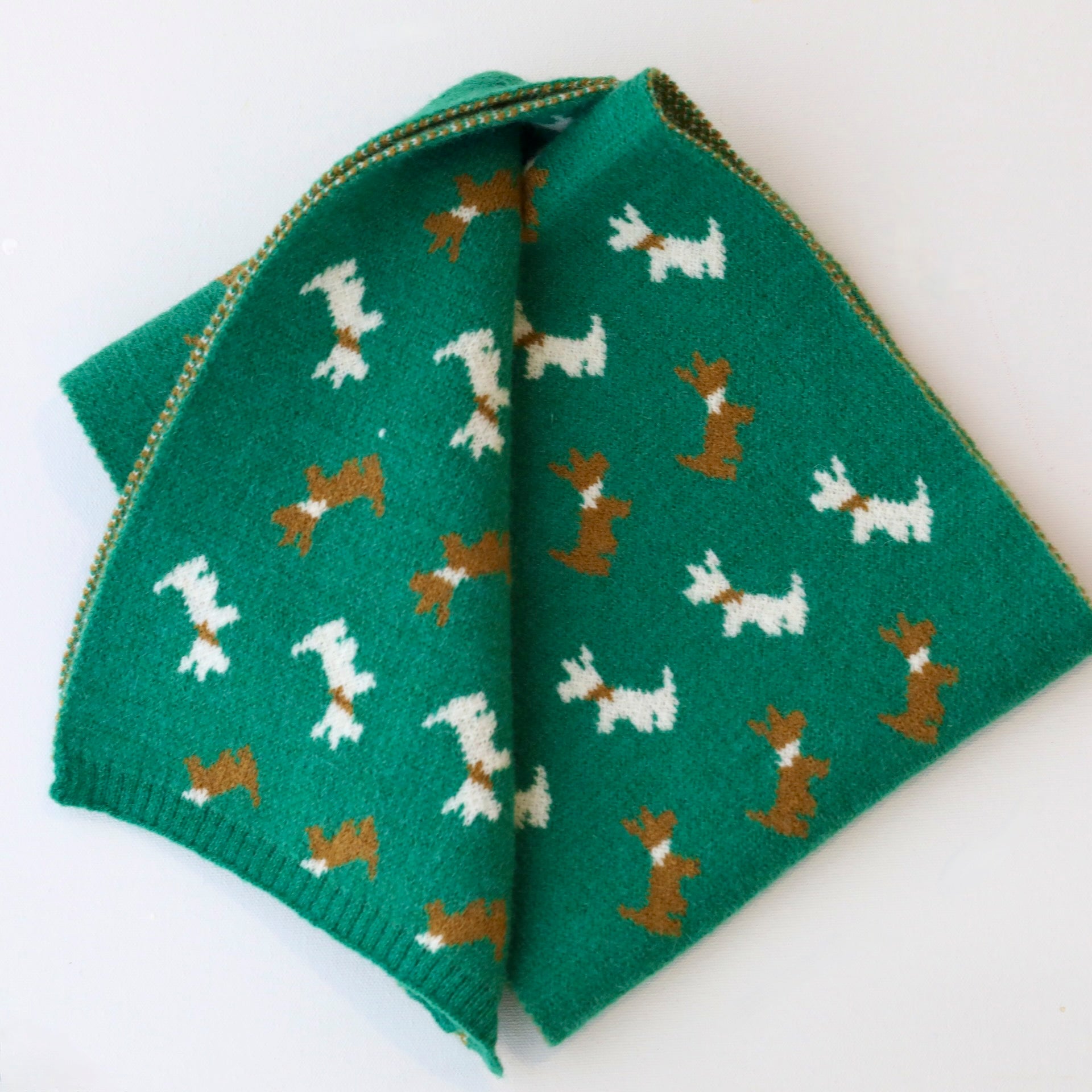 Westie Green Scarf