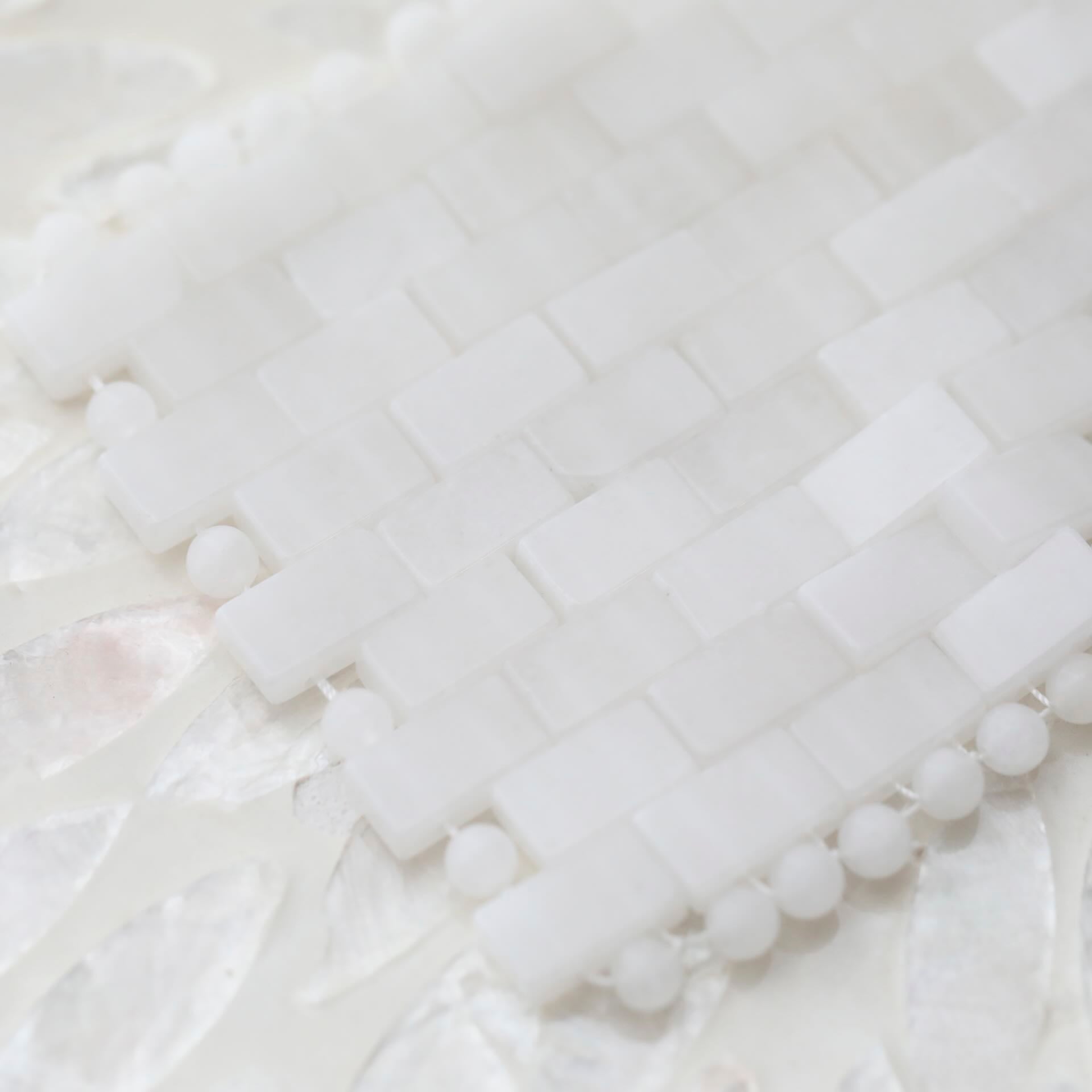 Close-up of Clear Quartz Eye-mask for Balance and Harmony by Mrs V
