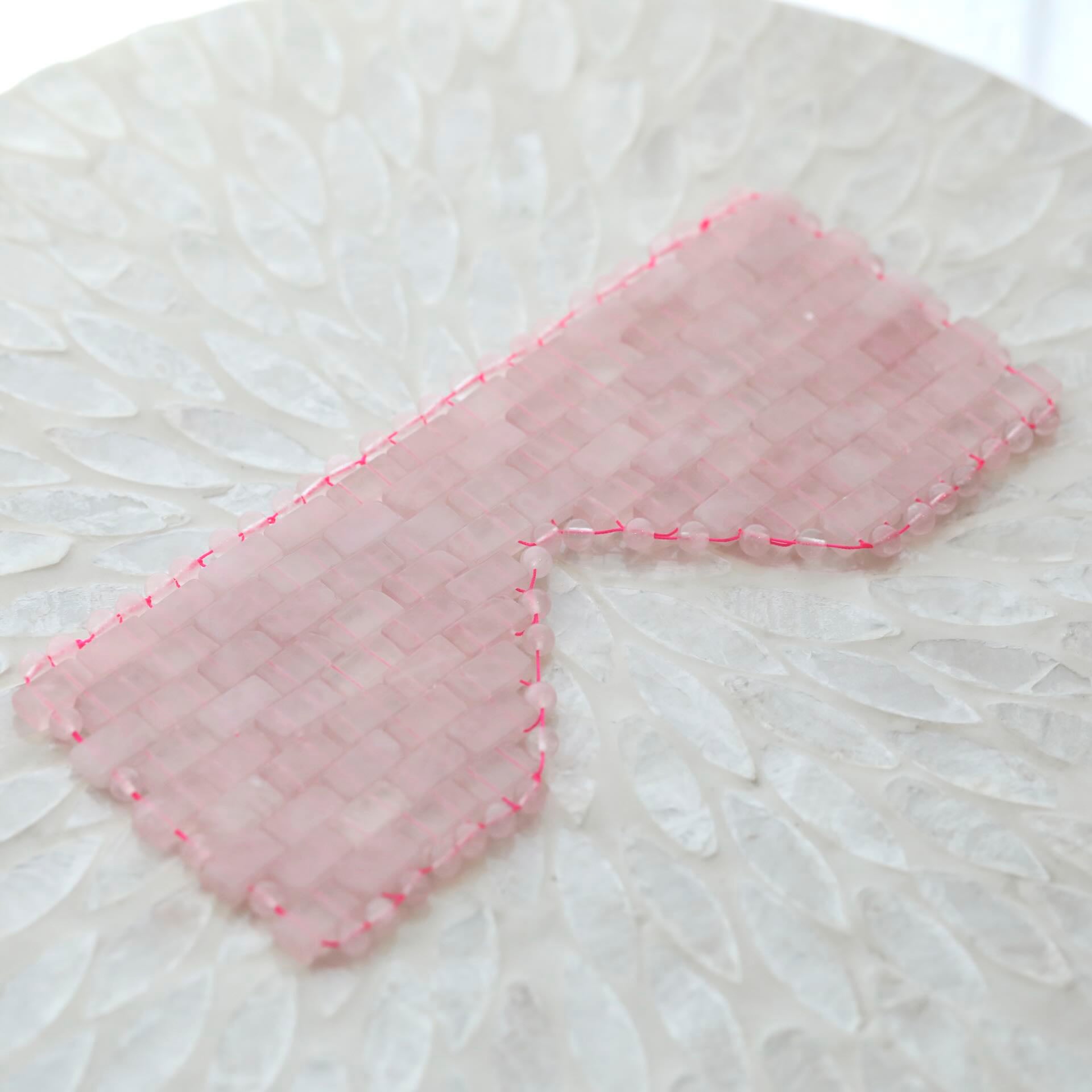 Luxurious Rose Quartz Eye-mask for Beauty and Well-Being by Mrs V