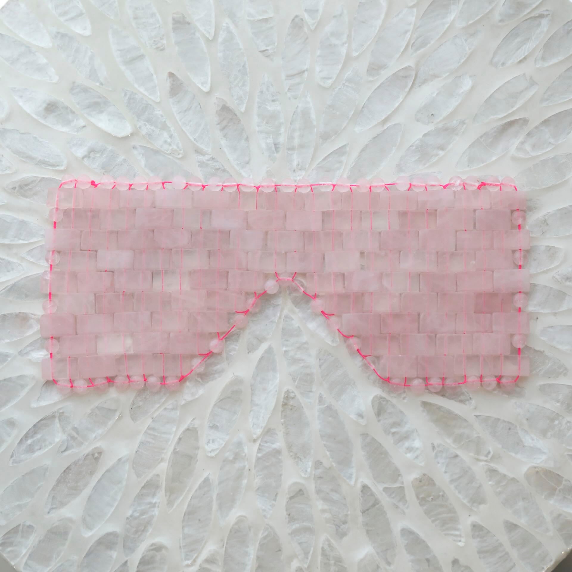 Rose Quartz Crystal Eye-mask by Mrs V – Healing and Soothing