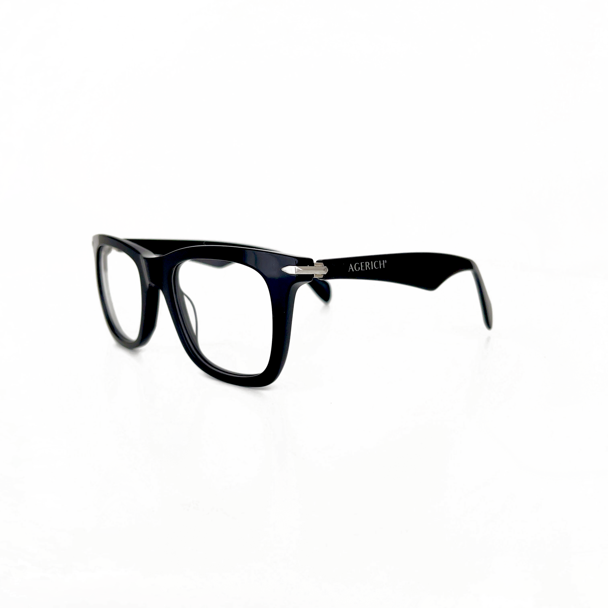 Close-Up of Mrs V Eyewear 'Love Life' - Detailed View of the Handmade Acetate Frame and Stainless Steel Hinges